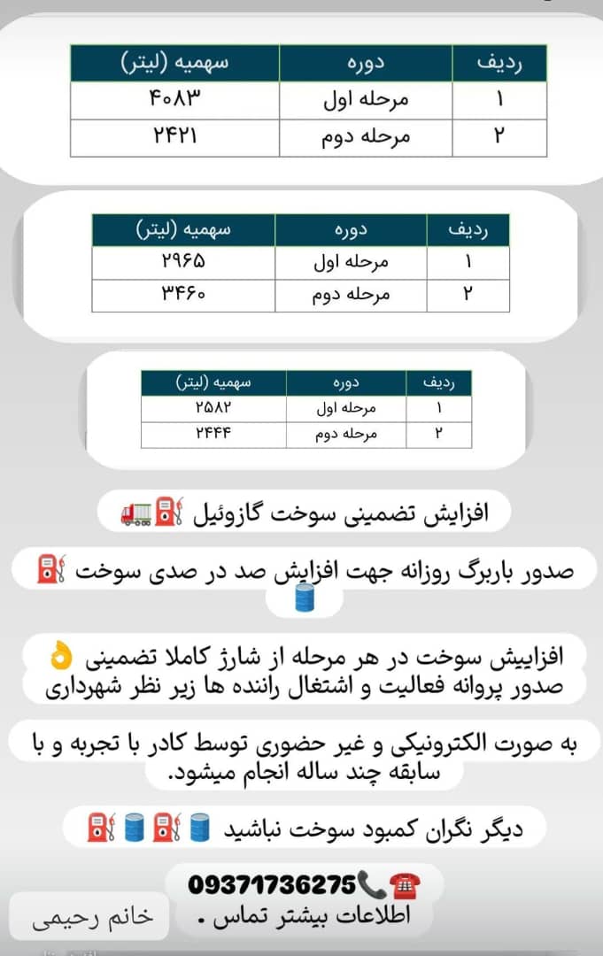 افزایش سوخت گازوئیل